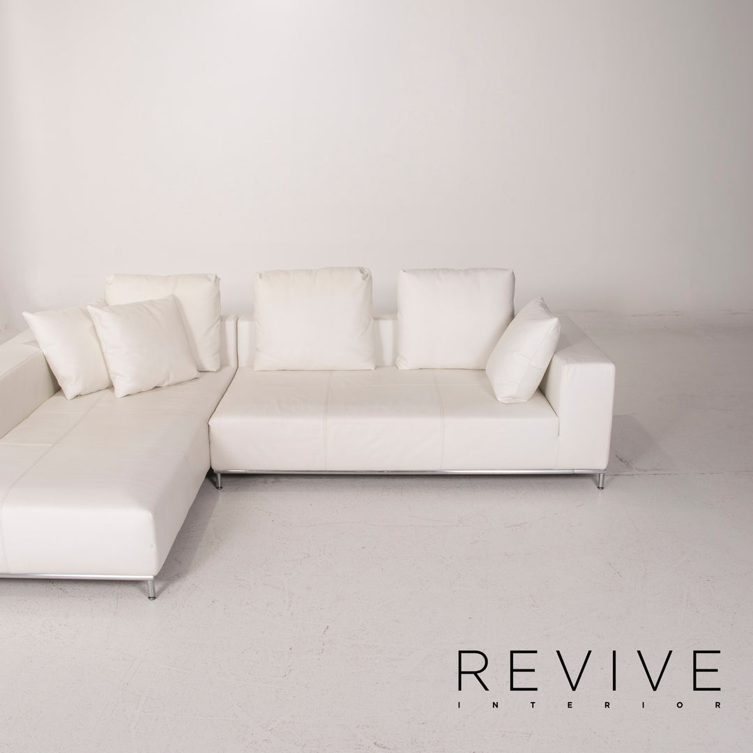 Who's Perfect Granada Leder Sofa Weiß Ecksofa #14753