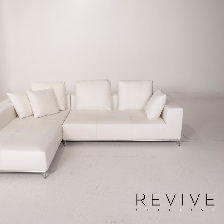 Who's Perfect Granada Leder Sofa Weiß Ecksofa #14753