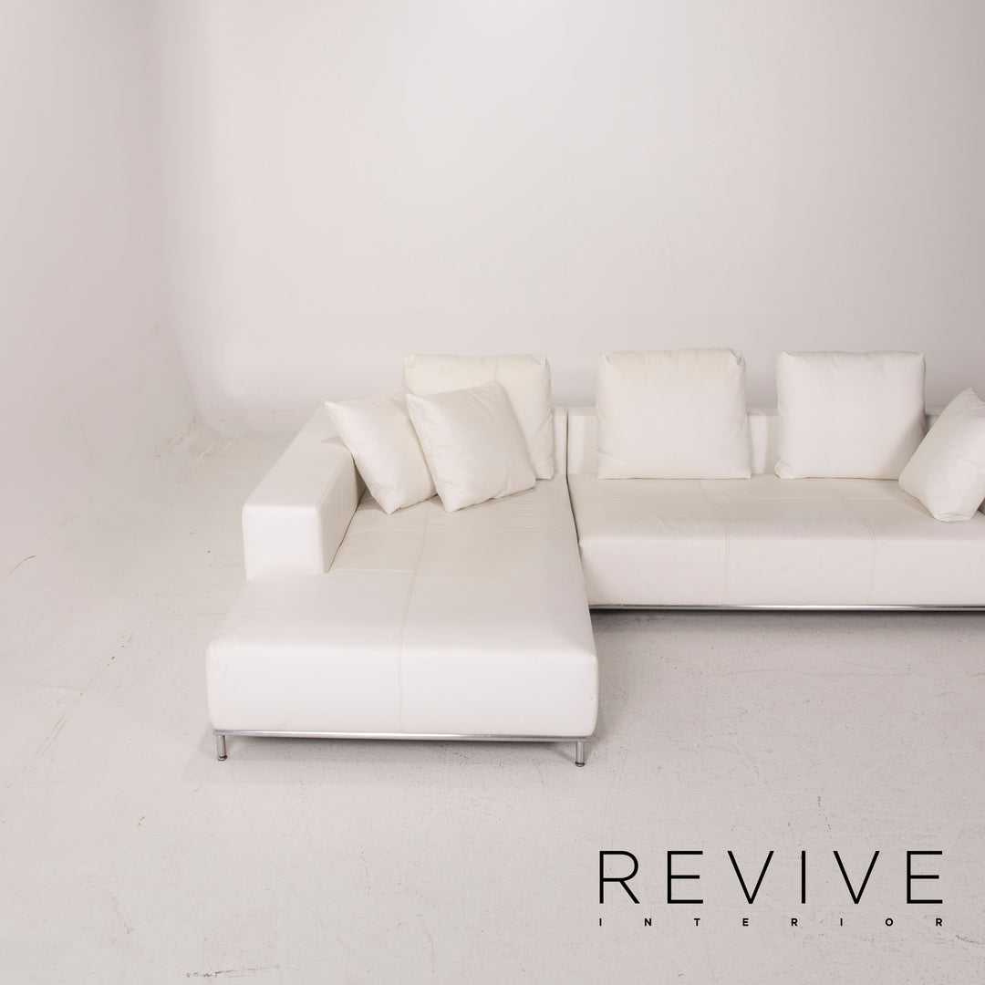 Who's Perfect Granada Leder Sofa Weiß Ecksofa #14753