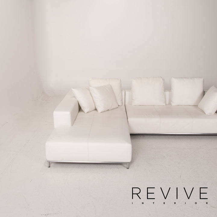 Who's Perfect Granada Leder Sofa Weiß Ecksofa #14753