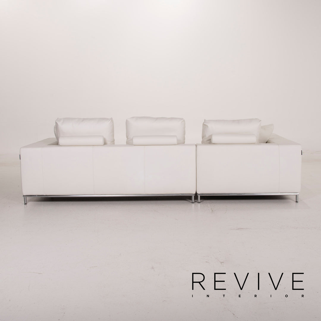 Who's Perfect Granada Leder Sofa Weiß Ecksofa #14753