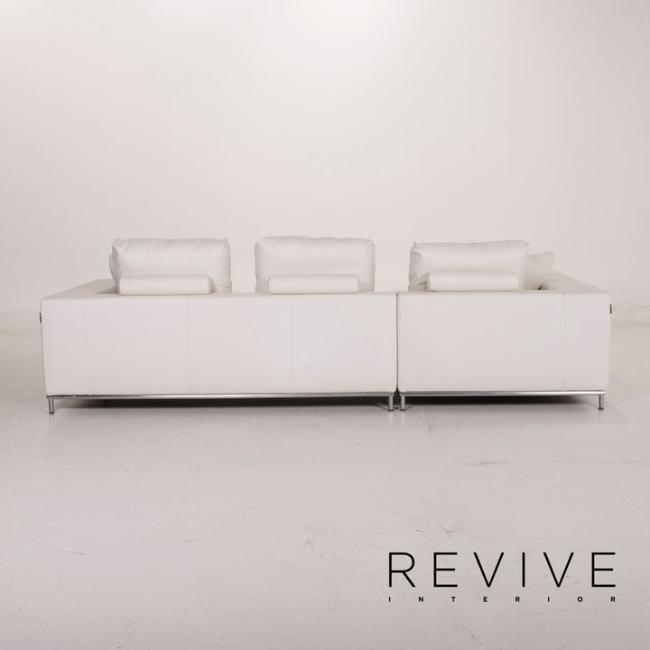 Who's Perfect Granada Leder Sofa Weiß Ecksofa #14753