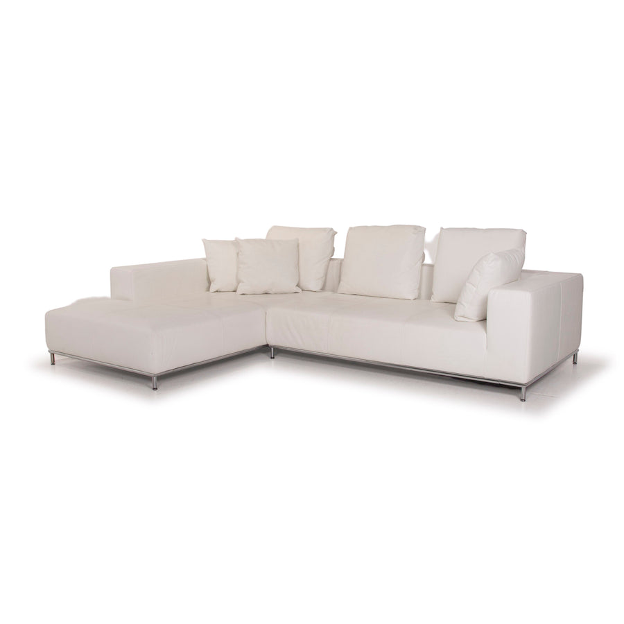 Who's Perfect Granada Leder Sofa Weiß Ecksofa #14753
