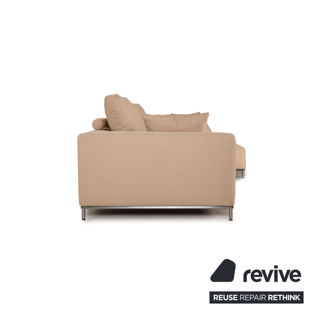 Who's Perfect Granada Stoff Sofa Creme Ecksofa