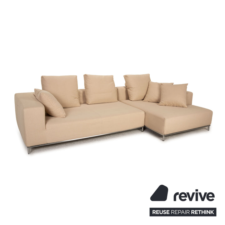 Who's Perfect Granada Stoff Sofa Creme Ecksofa