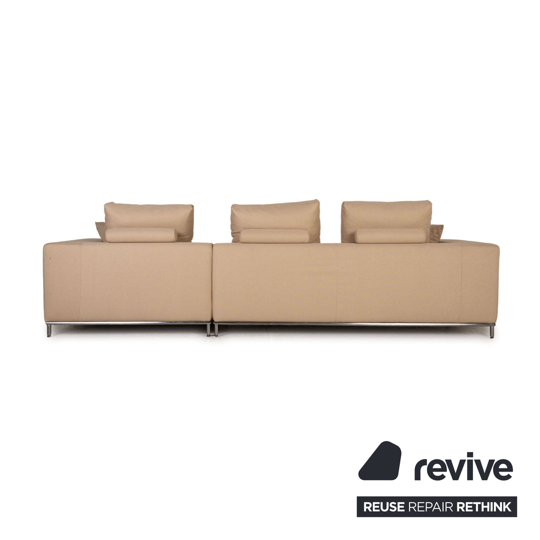 Who's Perfect Granada Stoff Sofa Creme Ecksofa