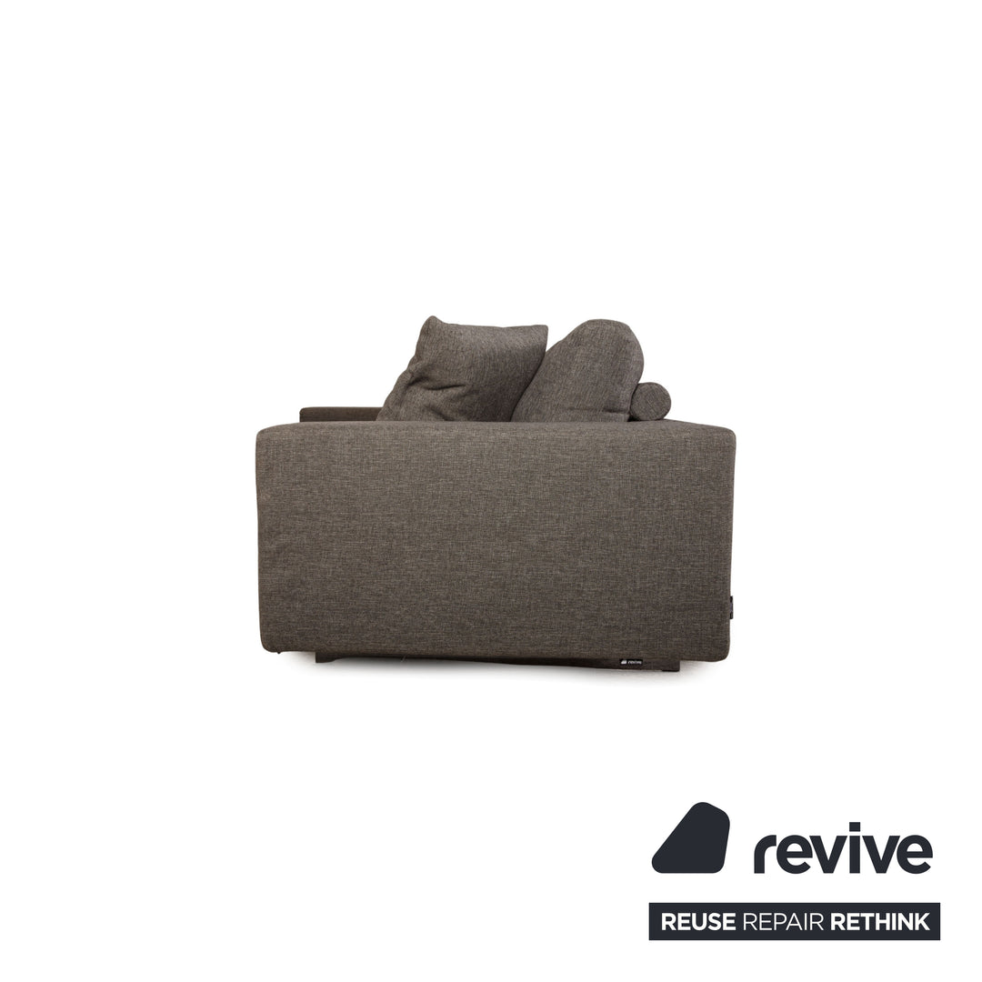 Who's Perfect Canapé d'angle LED en tissu anthracite