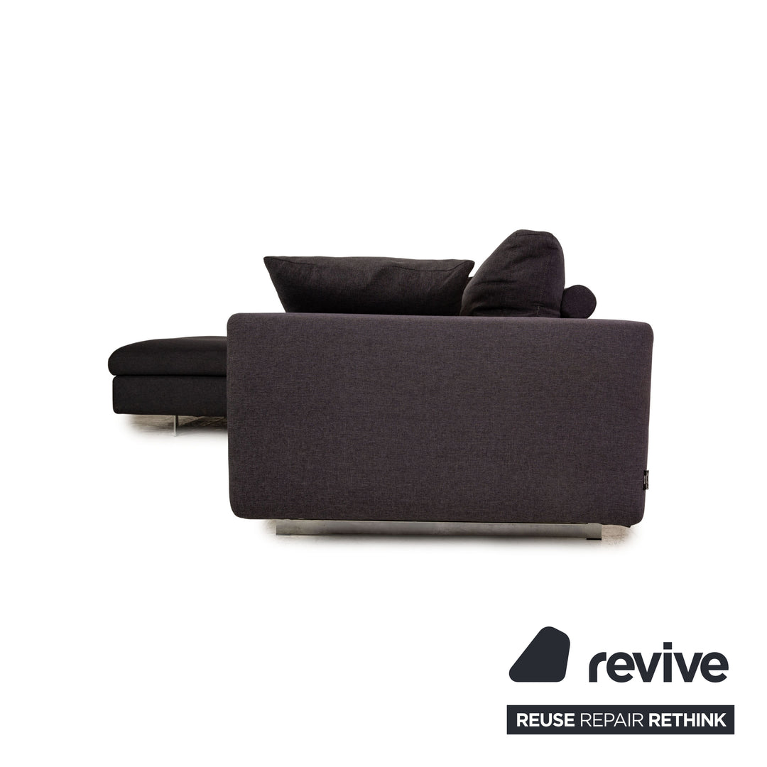 Canapé d'angle en tissu LED Who's Perfect, canapé gris