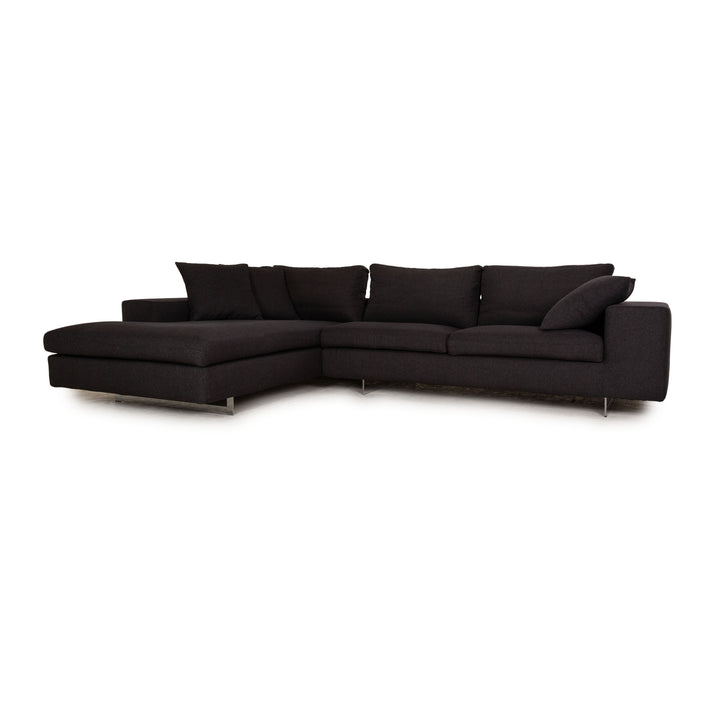 Canapé d'angle en tissu LED Who's Perfect, canapé gris