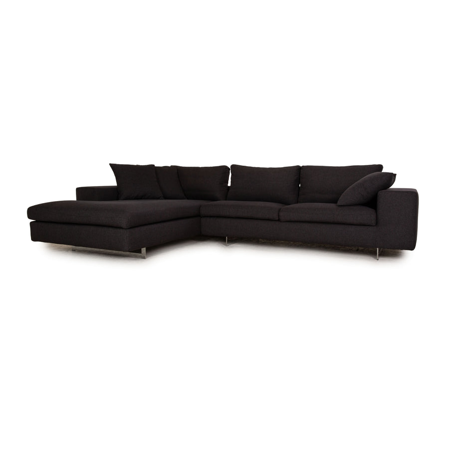 Canapé d'angle en tissu LED Who's Perfect, canapé gris
