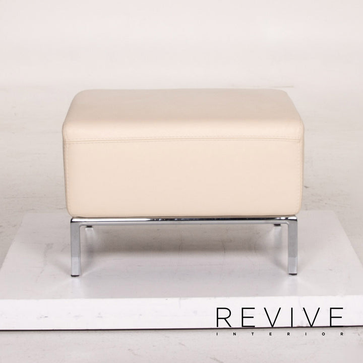 Who's Perfect Leder Hocker Creme #14771