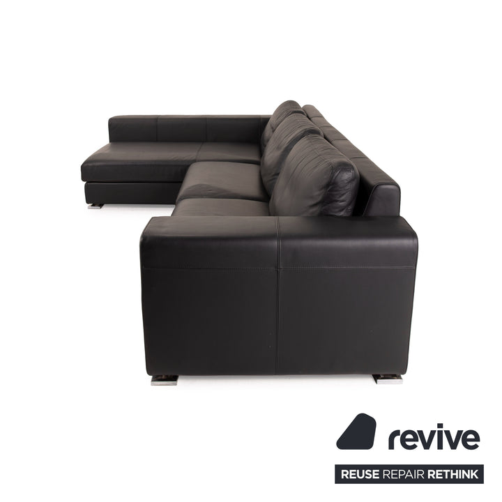 Who's Perfect Manhattan Leder Sofa  Schwarz Ecksofa Couch