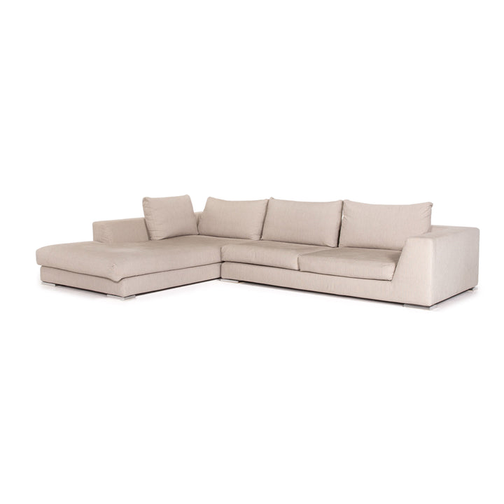 Who's Perfect Fabric Corner Sofa Cream Sofa Couch #13763