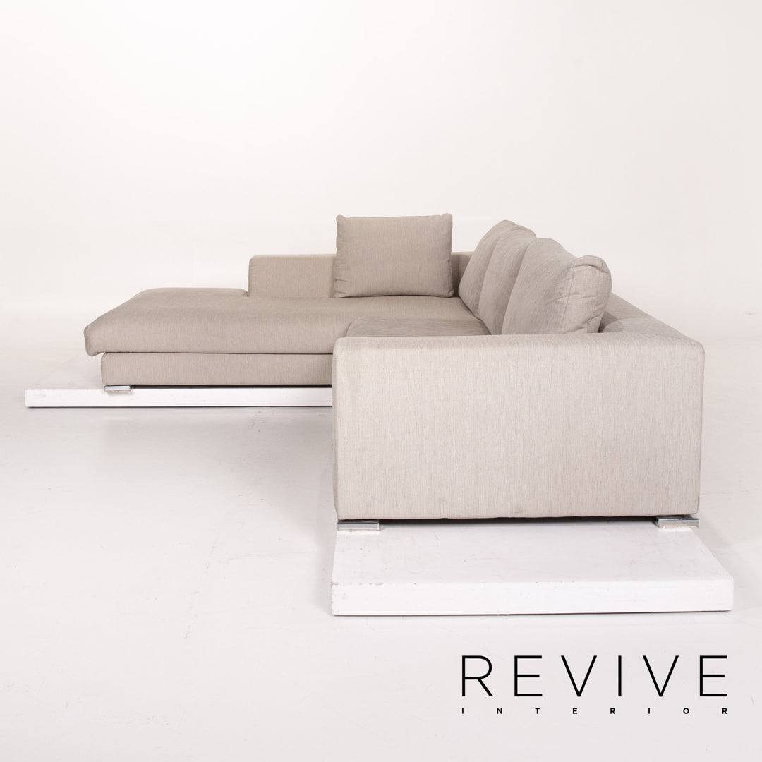 Who's Perfect Fabric Corner Sofa Cream Sofa Couch #13763