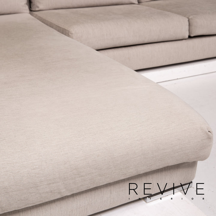 Who's Perfect Fabric Corner Sofa Cream Sofa Couch #13763