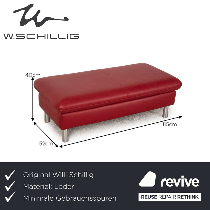 Will Schillig Loop Leder Hocker Rot