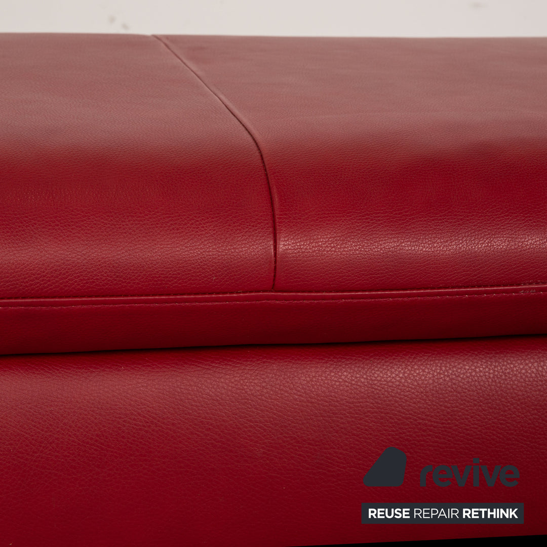 Will Schillig Loop Leder Hocker Rot
