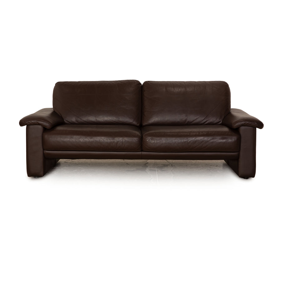 Willi Schilig Leder Dreisitzer Braun Sofa Couch