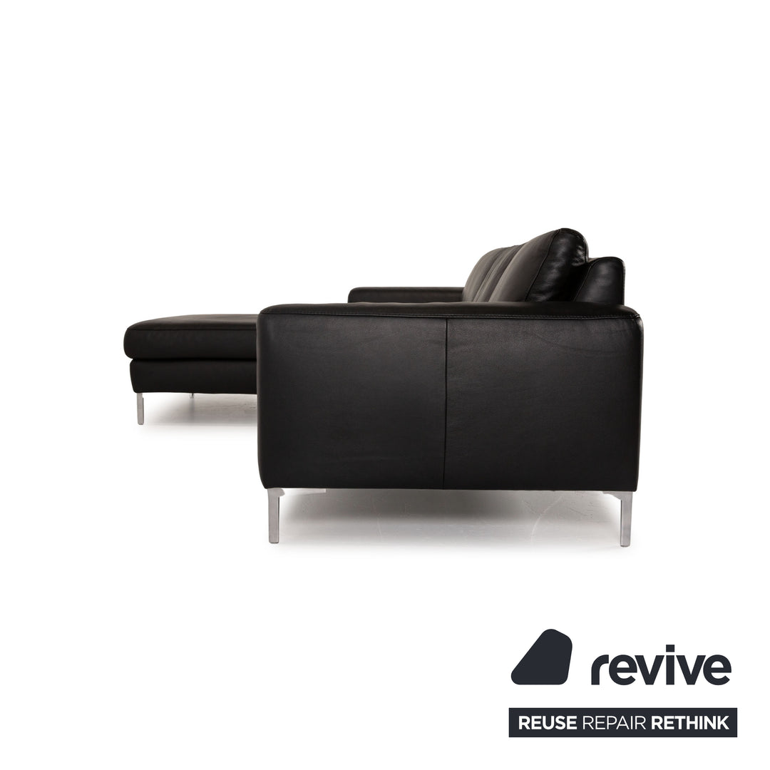 Willi Schillig AleXx leather sofa black corner sofa couch