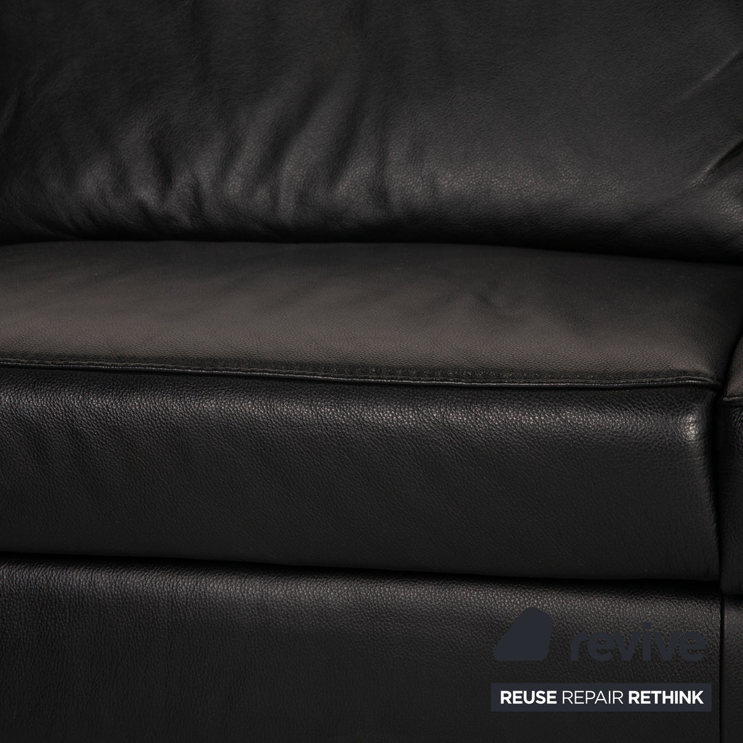 Willi Schillig AleXx leather sofa black corner sofa couch