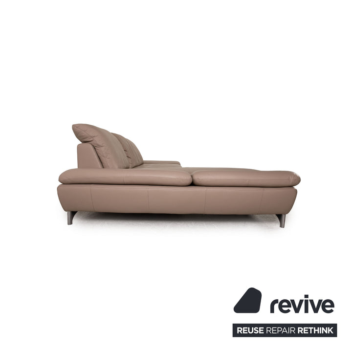 Willi Schillig Enjoy Leder Ecksofa Beige Sofa Couch Funktion