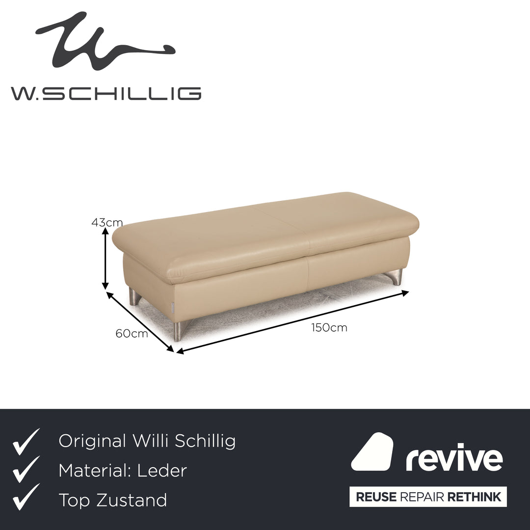 Willi Schillig Enjoy Leder Hocker Creme Funktion