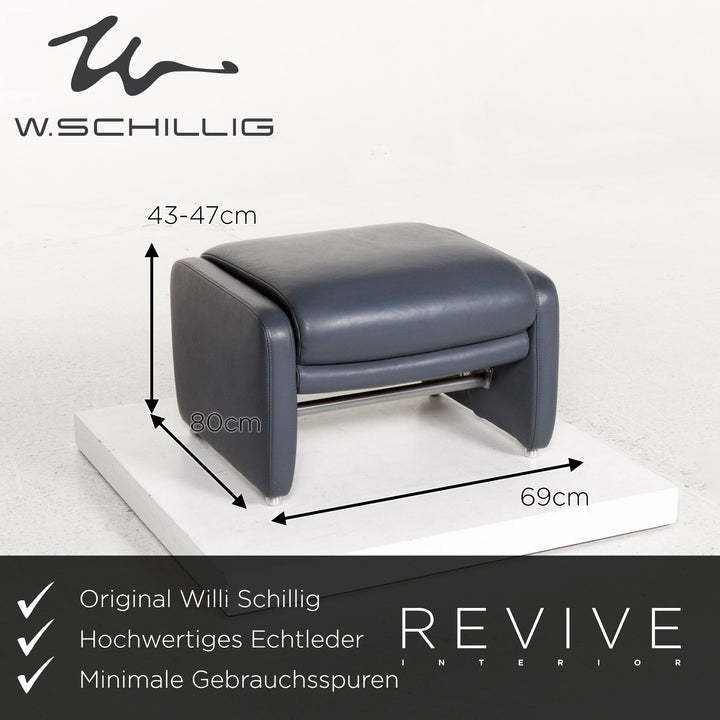 Willi Schillig Tabouret Ergoline en cuir #12753