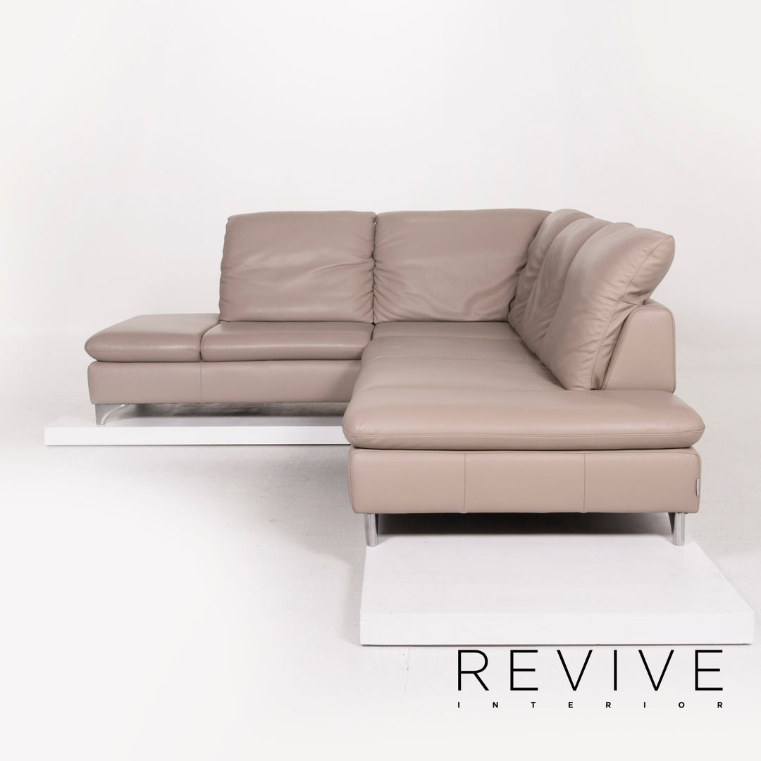 Willi Schillig Leder Ecksofa Beige Cappuccino Sofa Couch #12247