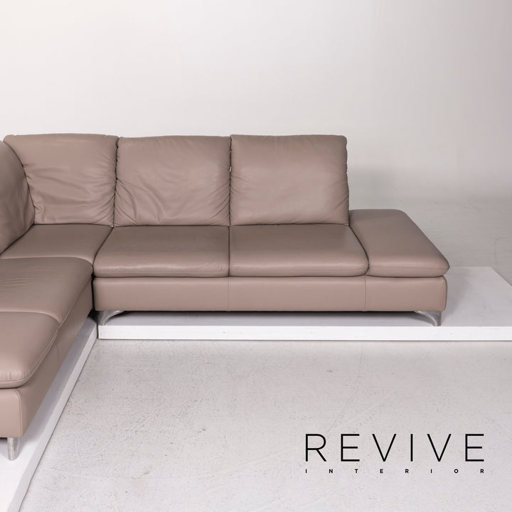 Willi Schillig Leder Ecksofa Beige Cappuccino Sofa Couch #12247