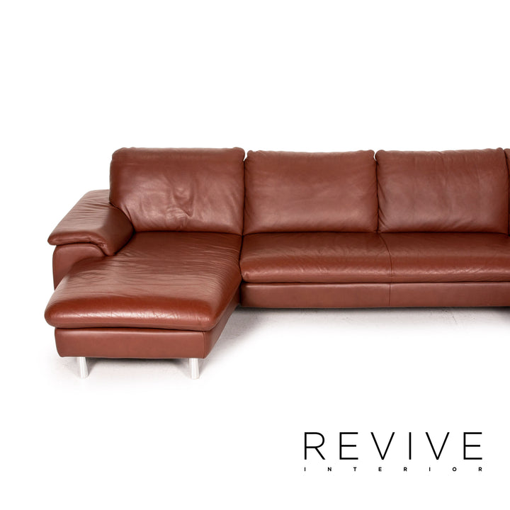 Willi Schillig Leder Ecksofa Braun Sofa Couch