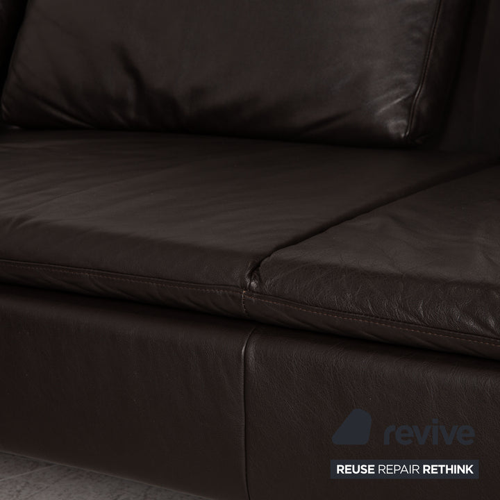 Willi Schillig Leder Ecksofa Dunkelbraun Sofa Couch Funktion
