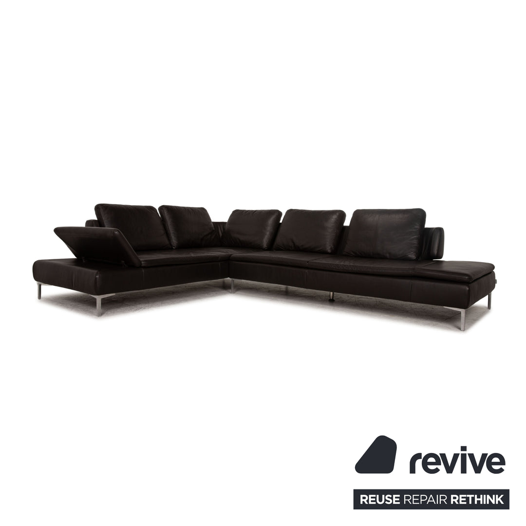 Willi Schillig Leder Ecksofa Dunkelbraun Sofa Couch Funktion
