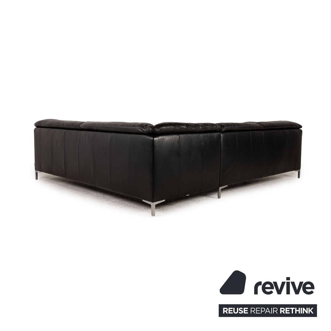 Willi Schillig Leder Ecksofa Schwarz Sofa Couch