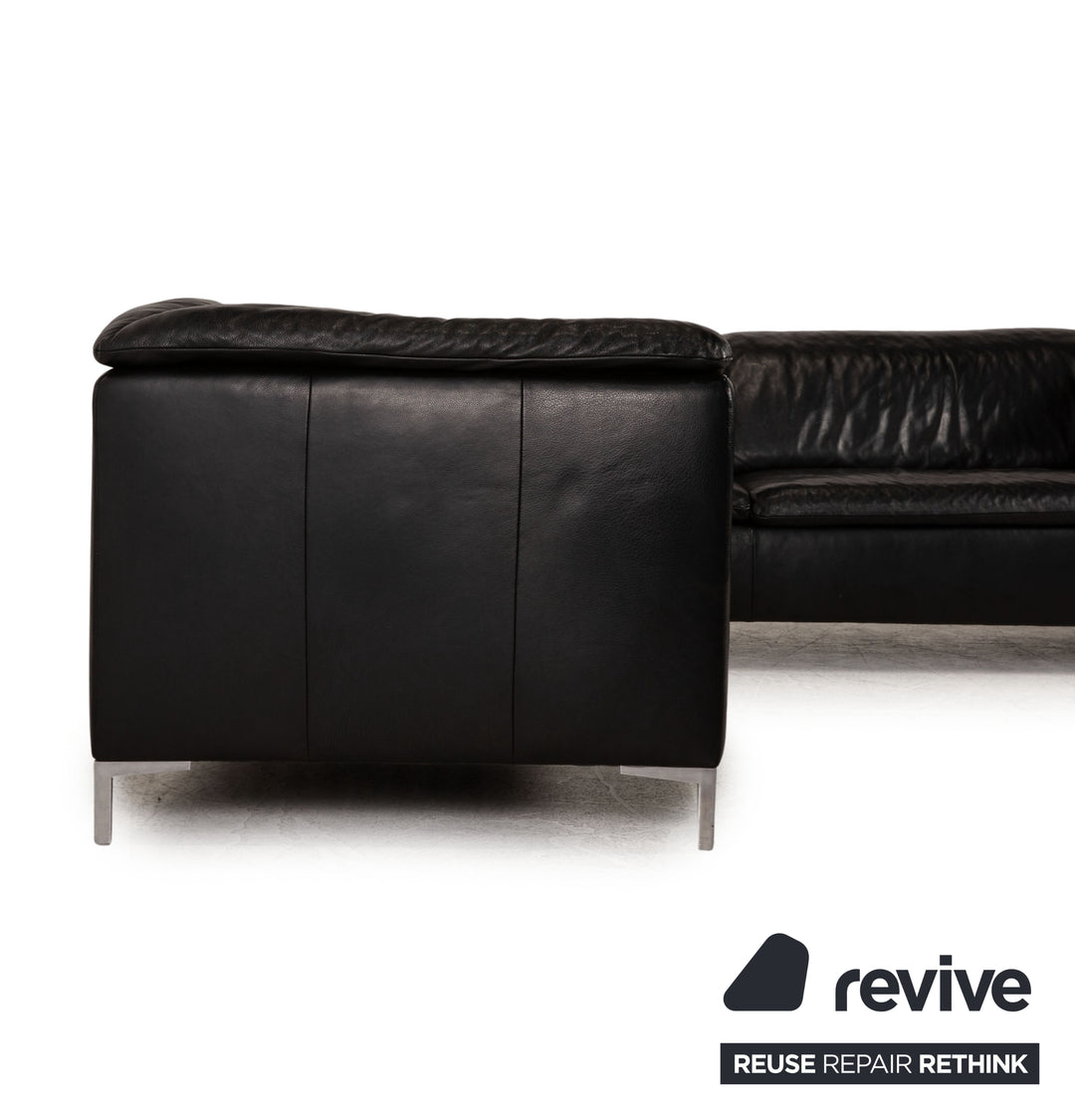 Willi Schillig Leder Ecksofa Schwarz Sofa Couch