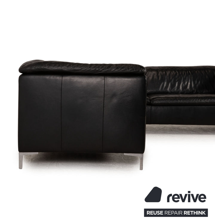 Willi Schillig Leder Ecksofa Schwarz Sofa Couch
