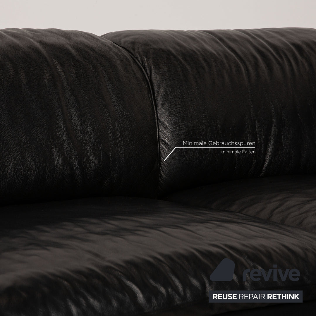 Willi Schillig Leder Ecksofa Schwarz Sofa Couch