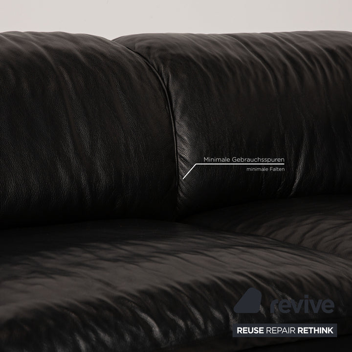 Willi Schillig Leder Ecksofa Schwarz Sofa Couch