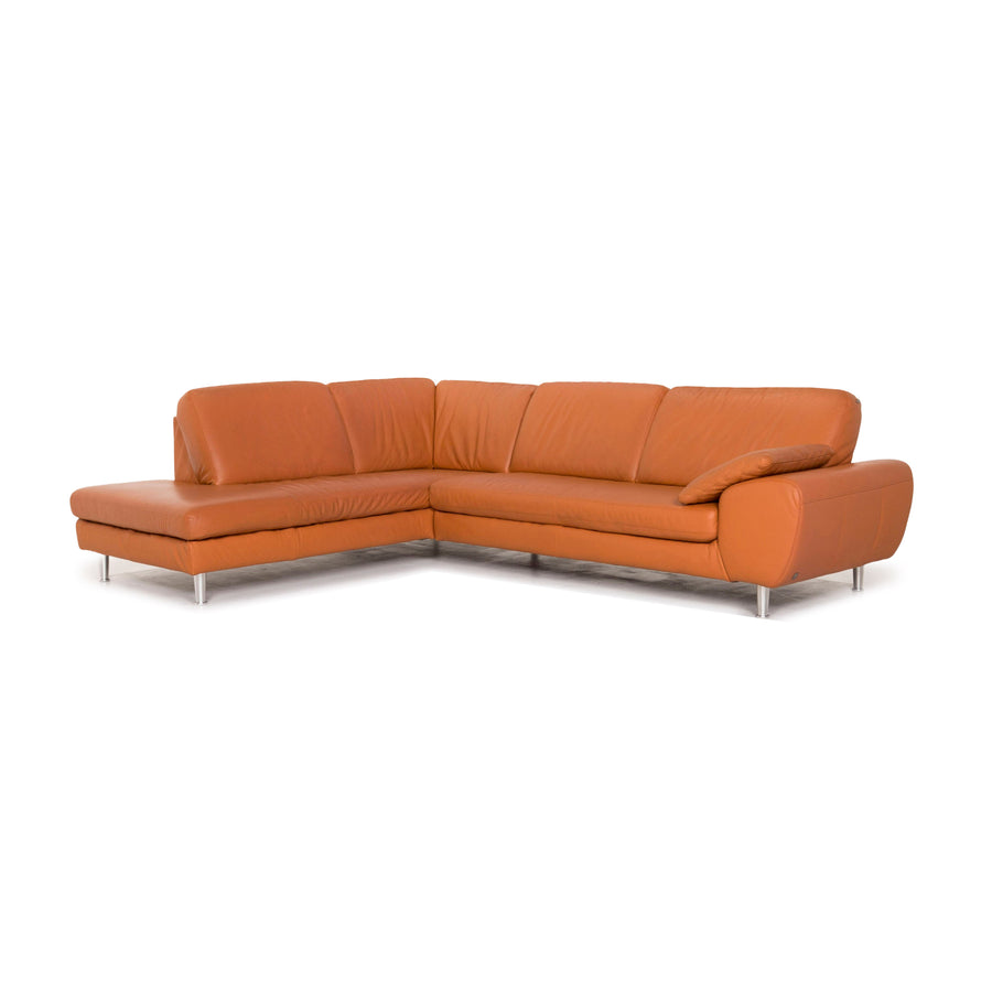 Willi Schillig Leder Ecksofa Terrakotta Orange Couch #12719