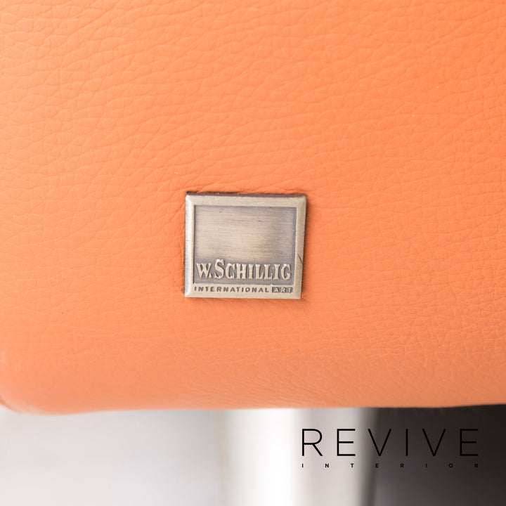 Willi Schillig Leder Ecksofa Terrakotta Orange Couch #12719