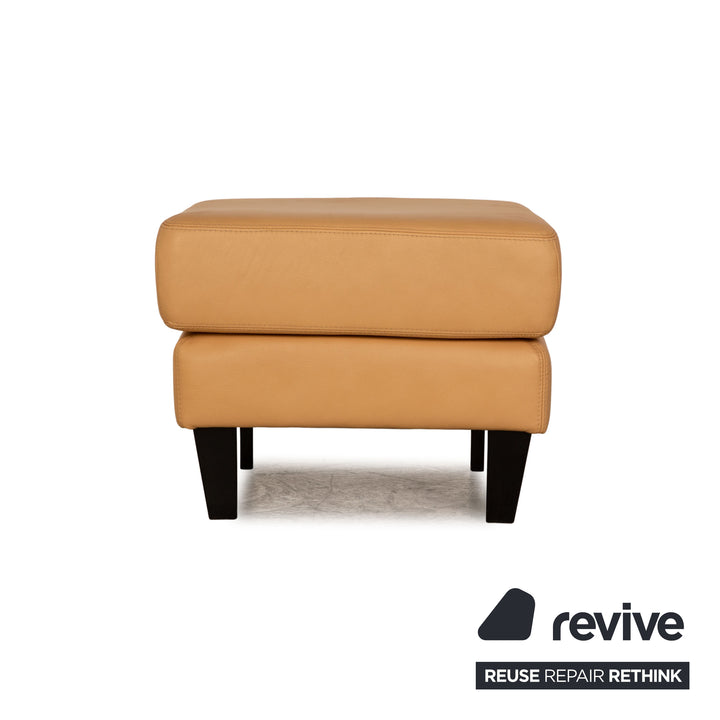 Willi Schillig Leder Hocker Beige Sofa Couch
