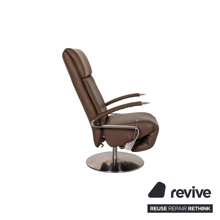 Willi Schillig Fauteuil en cuir Marron Fonction Fonction de relaxation Fauteuil de relaxation