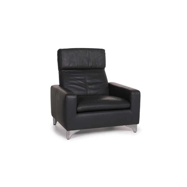 Willi Schillig Leder Sessel Grau #12176