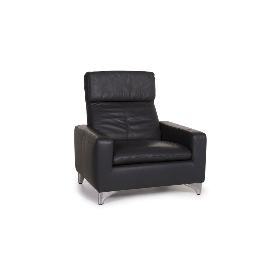 Willi Schillig Leder Sessel Grau #12176