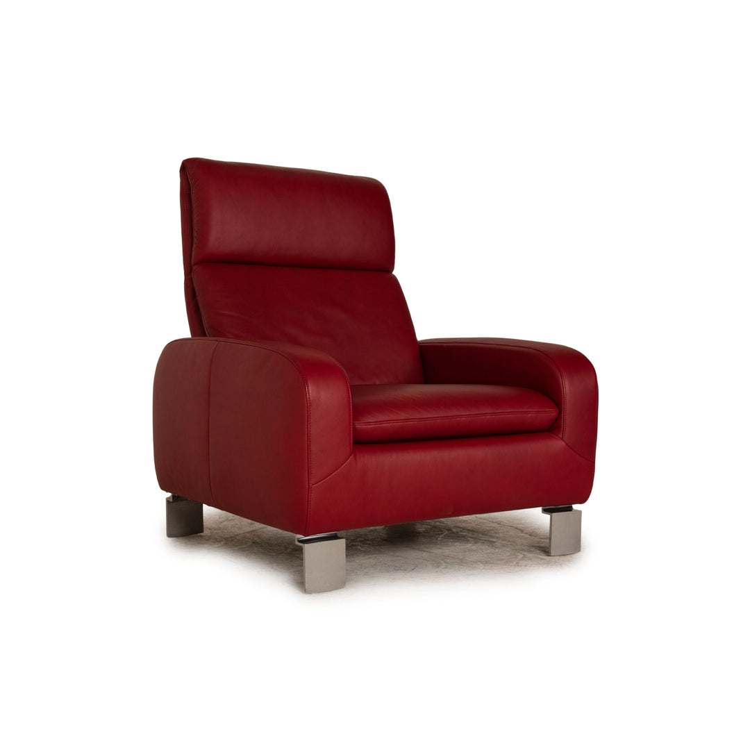 Willi Schillig Leder Sessel Rot