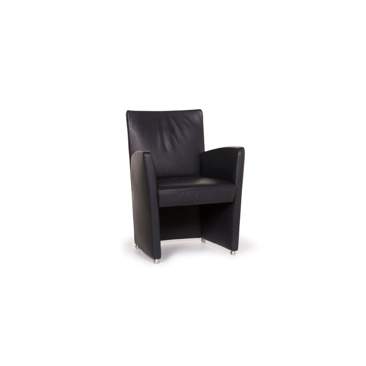 Willi Schillig Leder Sessel Schwarz #12307