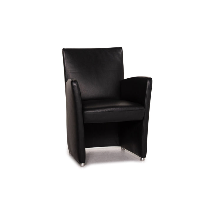 Willi Schillig Leder Sessel Schwarz #15600