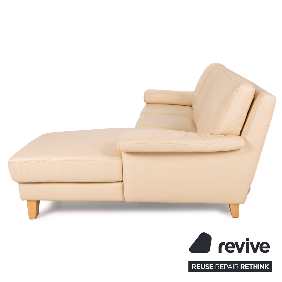 Willi Schillig Leder Sofa Creme Ecksofa Couch