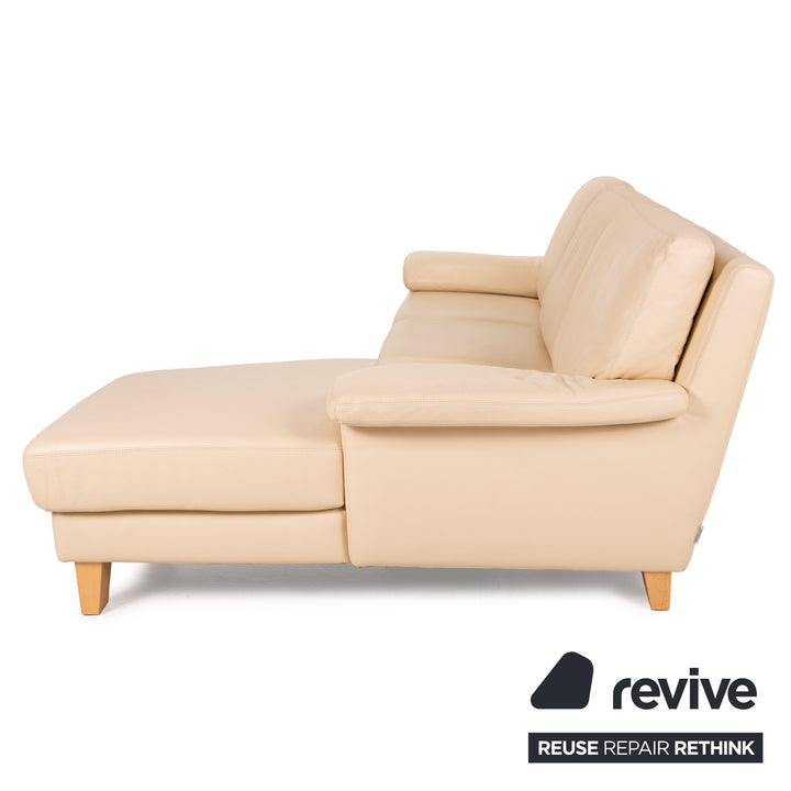 Willi Schillig Leder Sofa Creme Ecksofa Couch