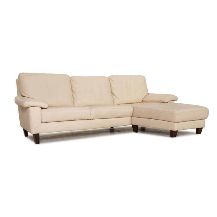 Willi Schillig Leder Sofa Creme Ecksofa Couch