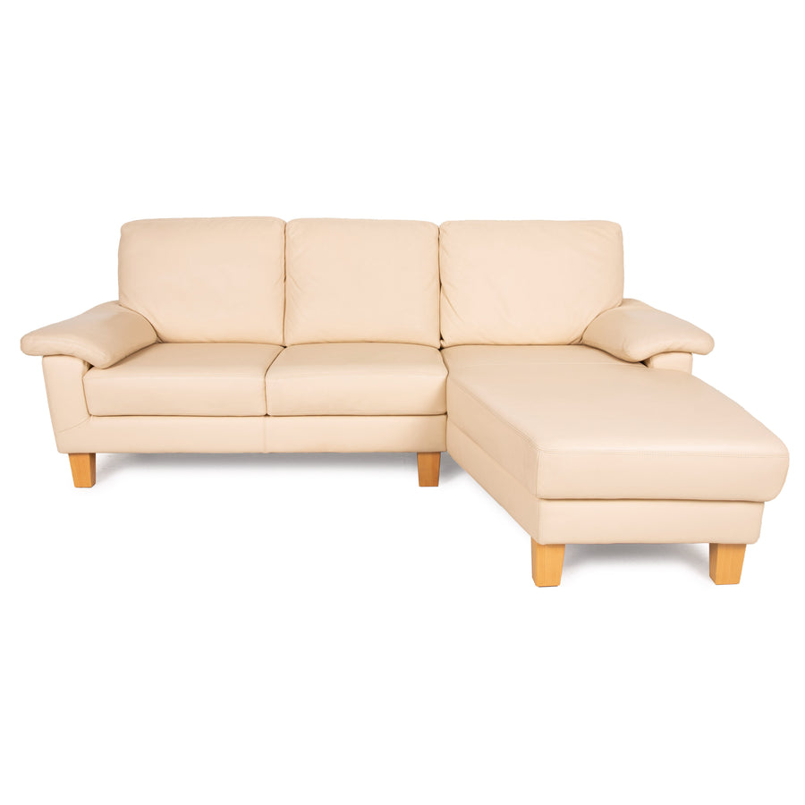 Willi Schillig Leder Sofa Creme Ecksofa Couch